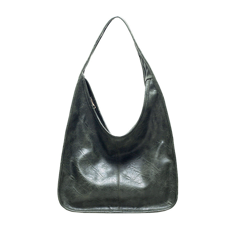 Retro Textured Shoulder Bag