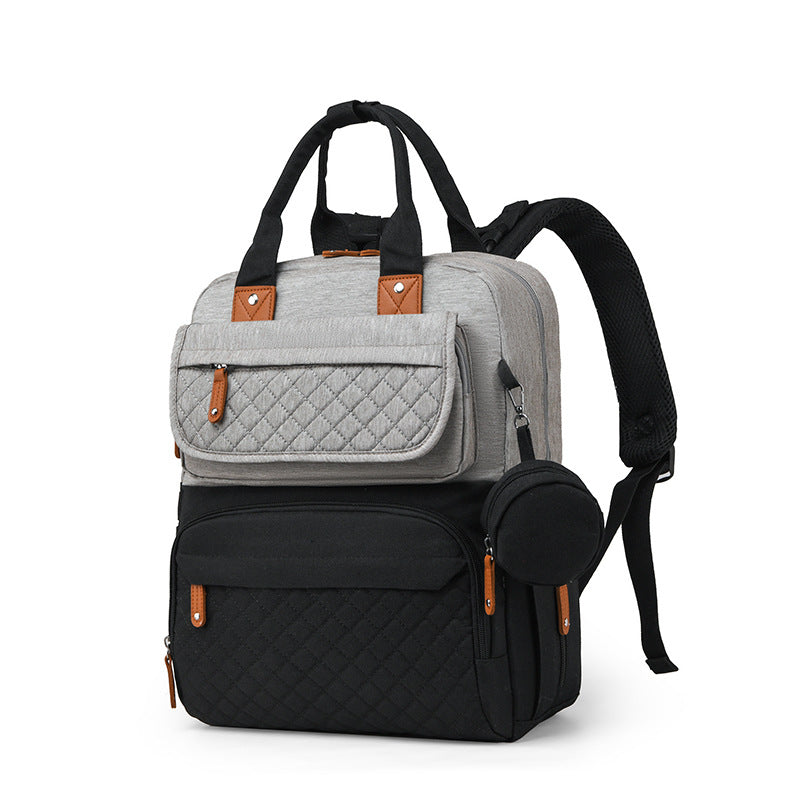 Amazon's hot selling mommy bag European and American fashion multi-pocket portable mother and baby bag for going out large capacity lightweight mommy bag