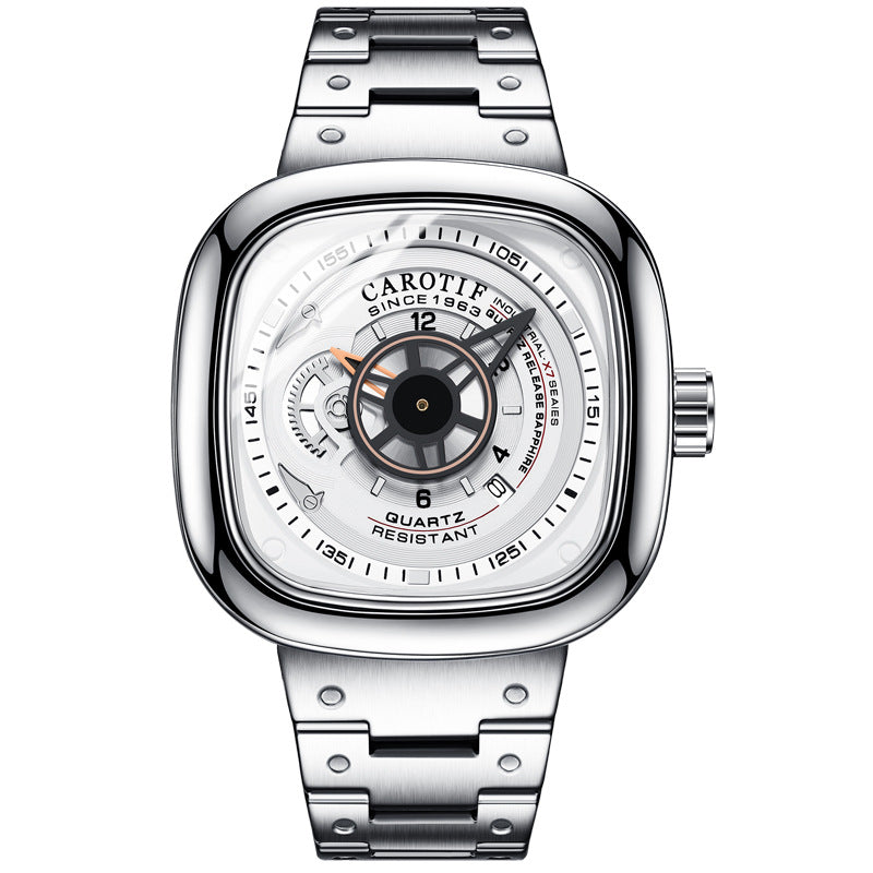 Carrotif Tik Tok watch quartz watch men's watch square dial fashion watch waterproof watch calendar student watch