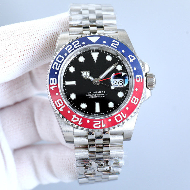 Cross-border GMT-Master II watch with steel band, Submariner, Yacht-Date watch, fully automatic mechanical waterproof watch