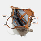 High-end women's backpack, lightweight travel bag, large capacity, nylon color-blocked waterproof school bag, business bag