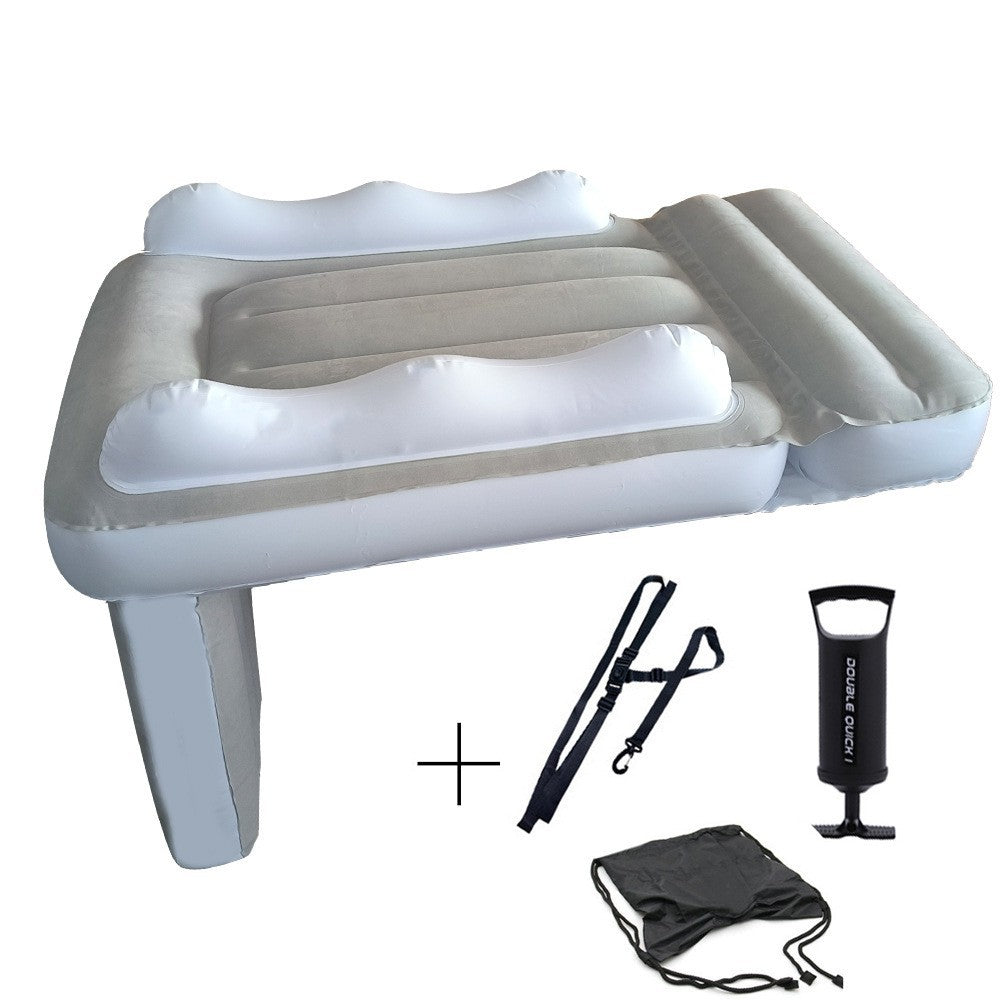 Amazon baby inflatable mattress, children's car rear seat folding car mat, outdoor travel thickened flocked air mattress