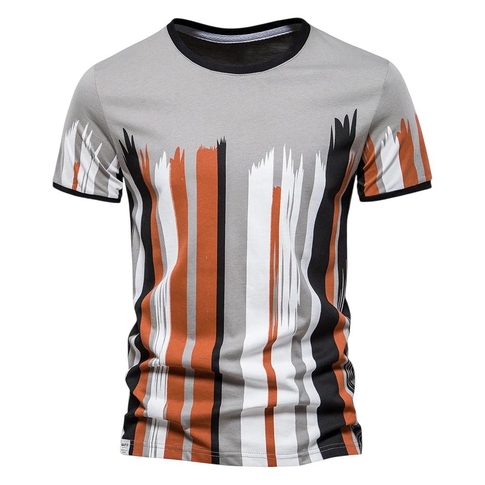 Men's Vertical Stripe 3D Print Casual T-Shirt | Aladinae