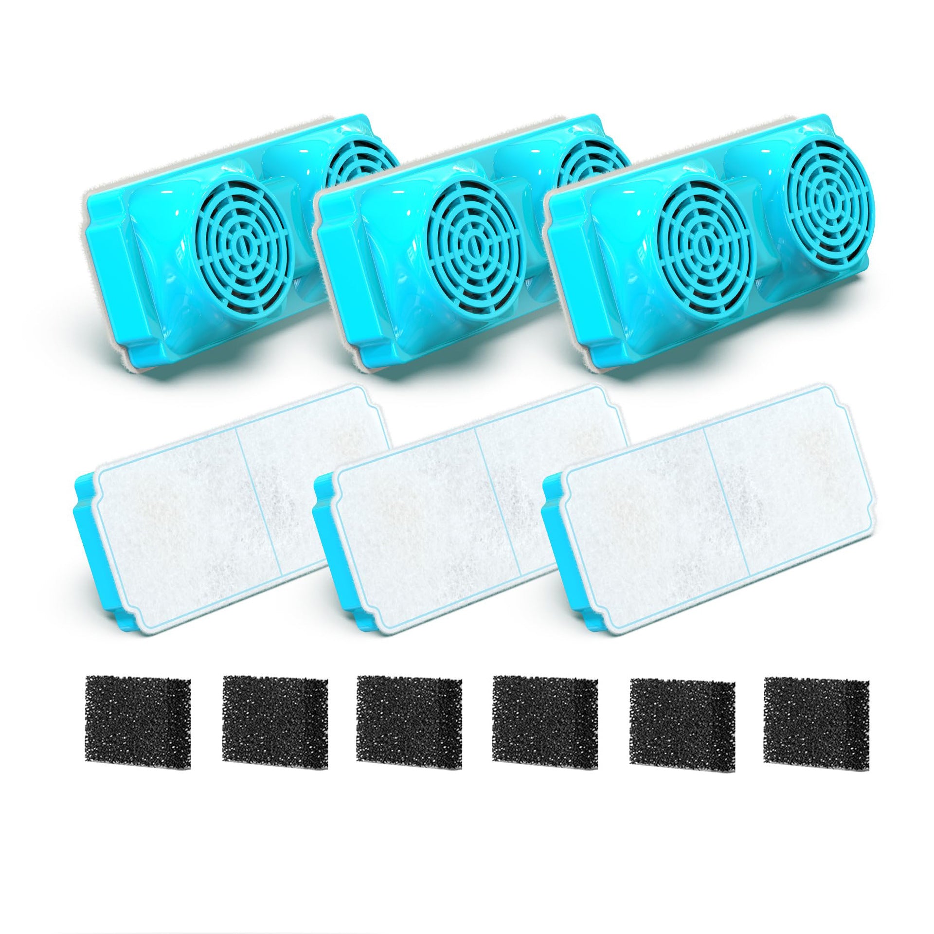 Amazon Pet Water Fountain Rectangular Dual-Wing Filter Cartridge Activated Carbon Resin Multi-Filter Cat Water Feeder Filter Cartridge