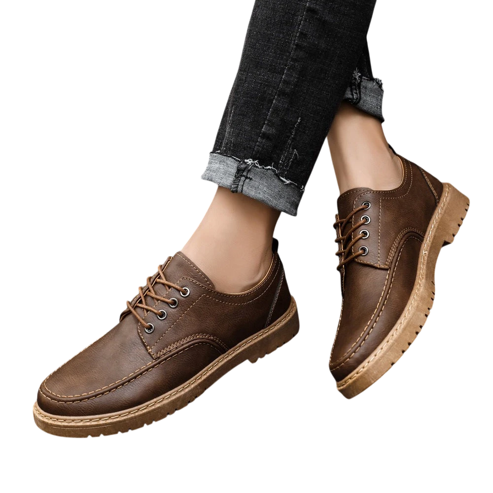 Men's Black British Brogue Shoes | Aladinae