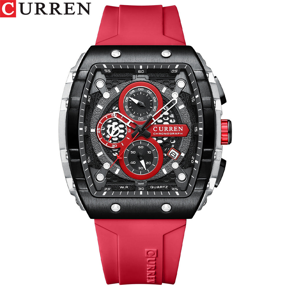 Men's Multi-Hand Quartz Watch - Sports Style