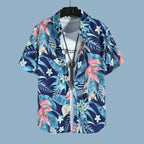 Men's Hawaiian Floral Shirt & Shorts Beach Set | Aladinae