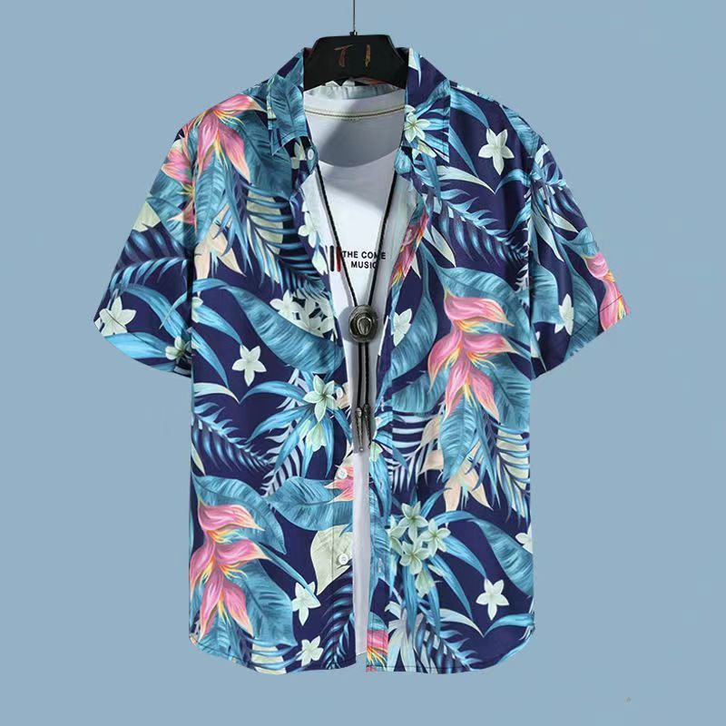 Men's Hawaiian Floral Shirt & Shorts Beach Set | Aladinae
