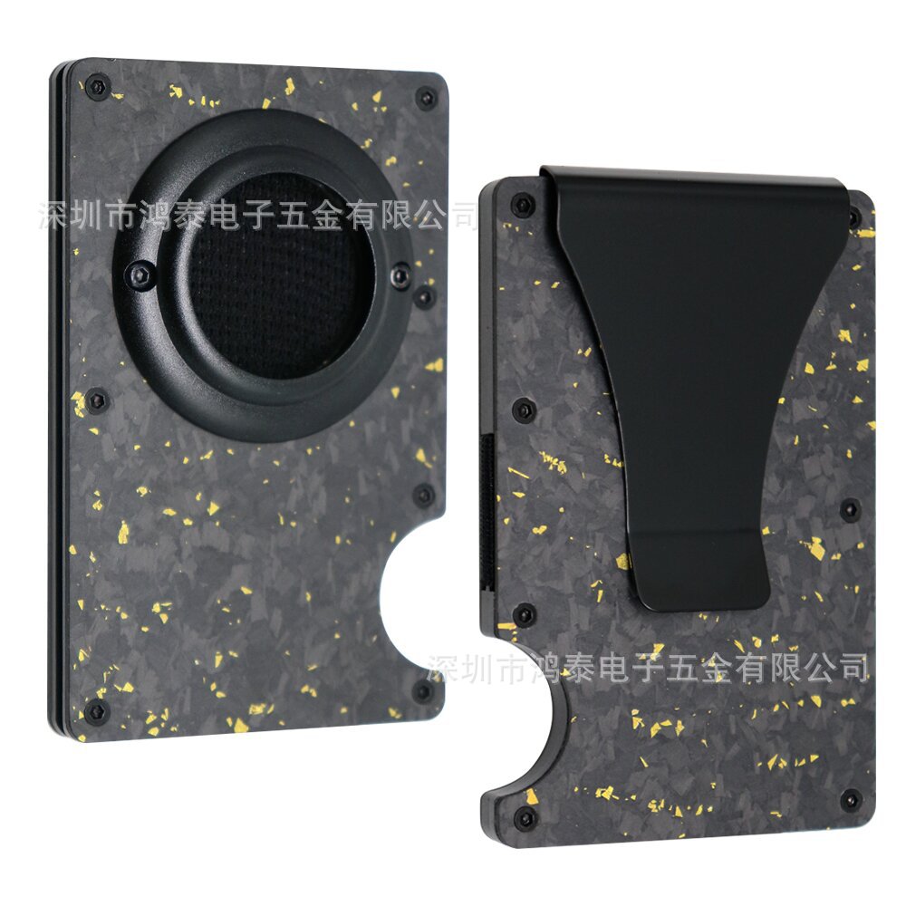 Men's RFID Metal Card Holder – Forged Carbon Design | Aladinae