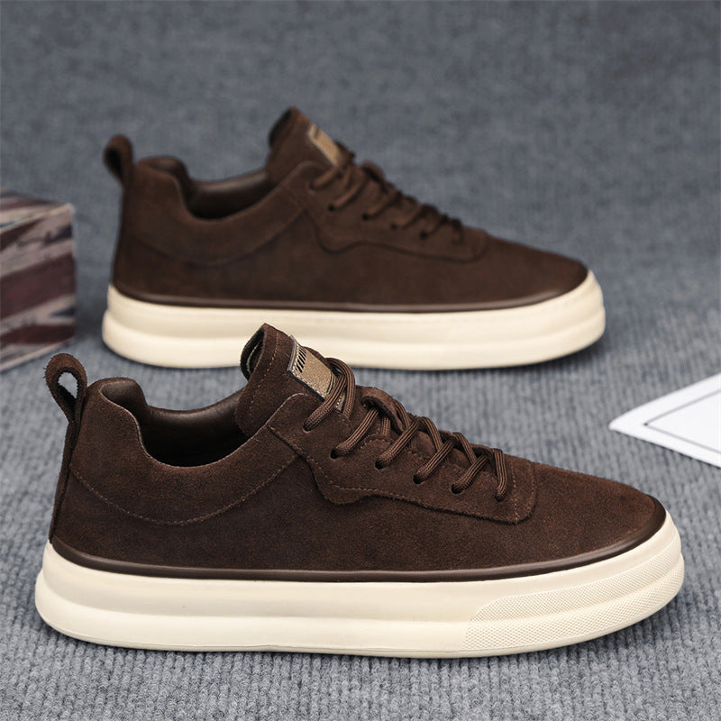 Men's Black Running Sneakers - Low-Top, Lace-Up