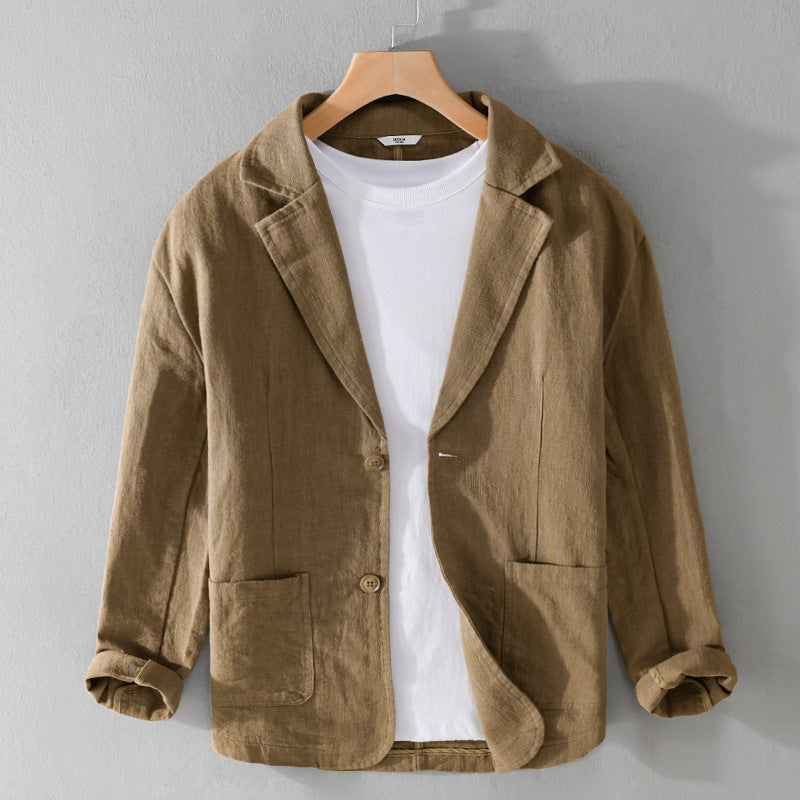 Men's Striped Linen Casual Blazer – Retro | Aladinae