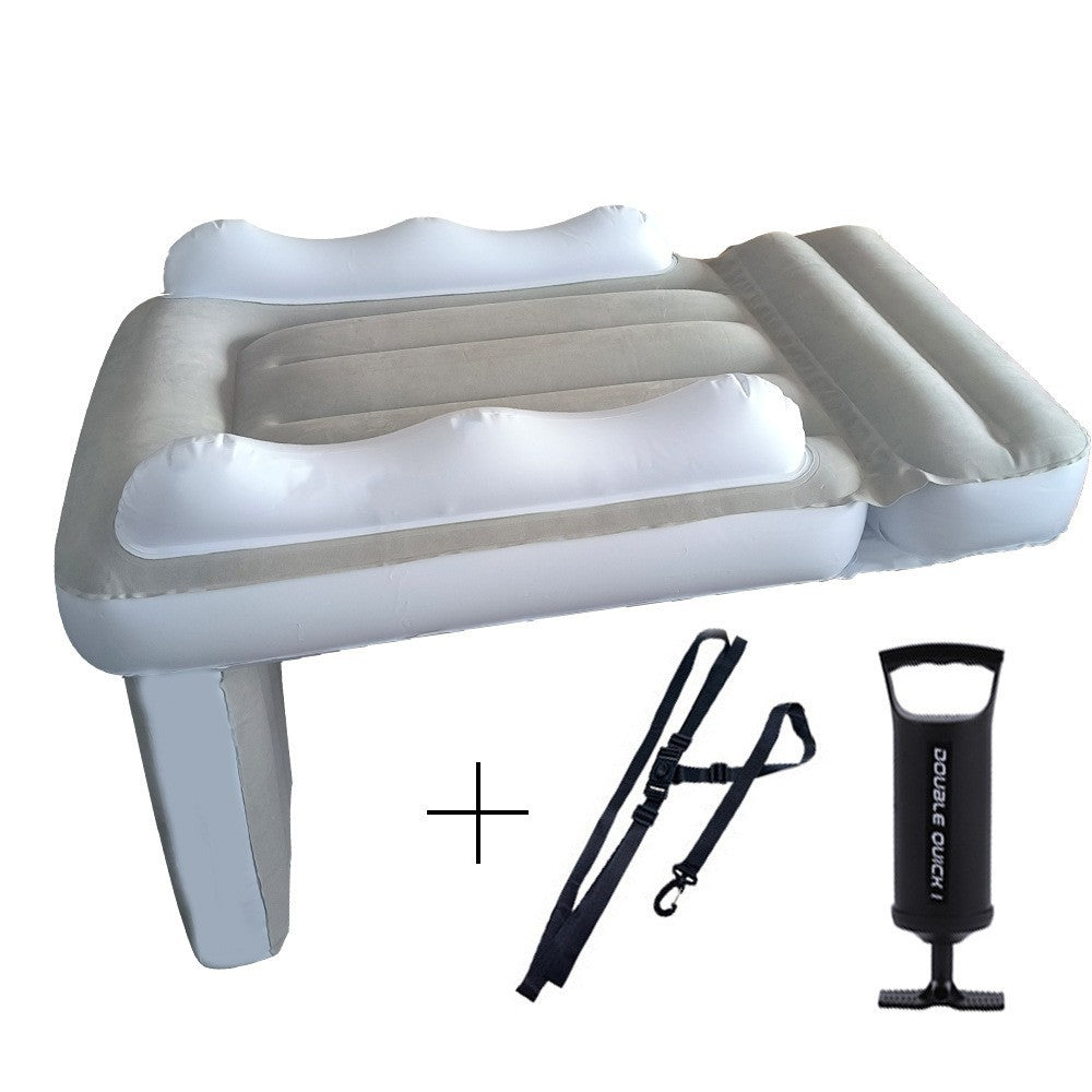 Amazon baby inflatable mattress, children's car rear seat folding car mat, outdoor travel thickened flocked air mattress