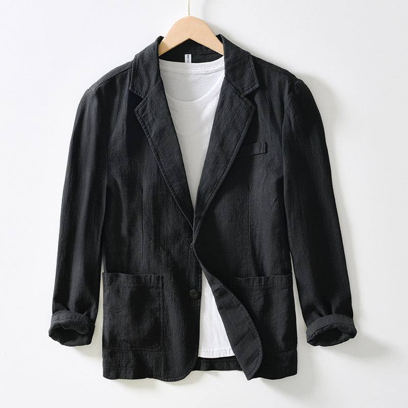Men's 100% Linen Casual Blazer – White | Aladinae