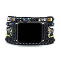 Amazon wish popular black retro braided Apple watch bracelet natural stone bead strap bracelet
