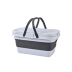 Outdoor camping supplies picnic basket with table foldable portable shopping basket multifunctional picnic table folding bucket