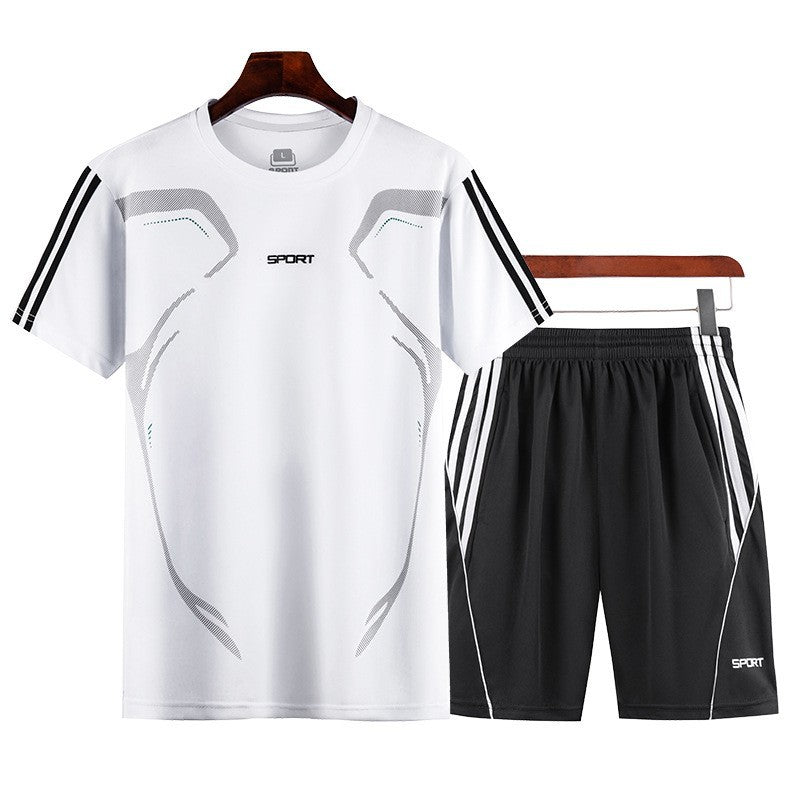 Men's Quick-Dry Short Sleeve Sports Suit - Ice Silk