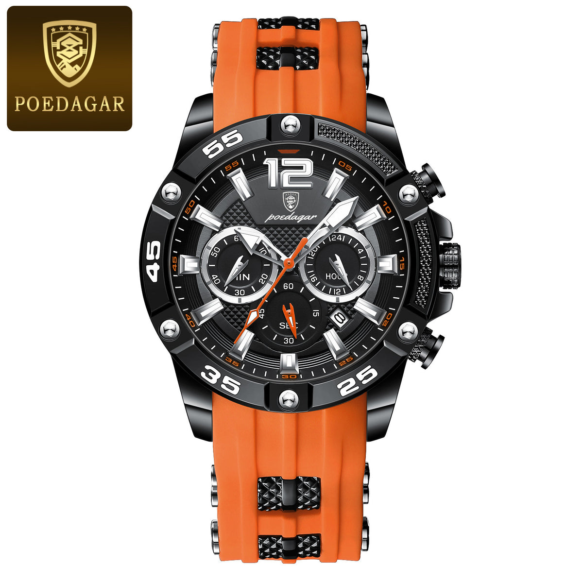 Men's Multi-Function Quartz Watch - Silicone Band
