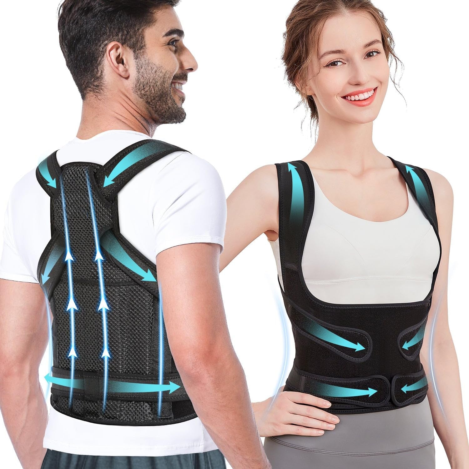 Amazon correction artifact anti-tuo back correction belt adjustable breathable shoulder open spine booster chest sitting posture correction belt
