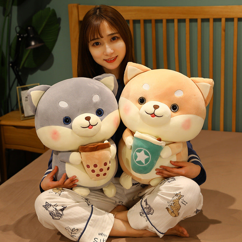New Arrival Milk Tea Dog Plush Toy Large Doll Ragdoll Girls Children Gifts Cute Wholesale