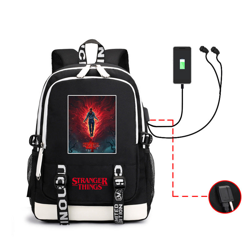 Cross-border Stranger Things Stranger Things4 peripheral backpack student school bag business computer bag