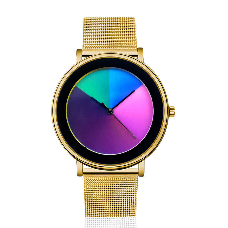 Women's Black Quartz Watch - Waterproof, Perspective Window