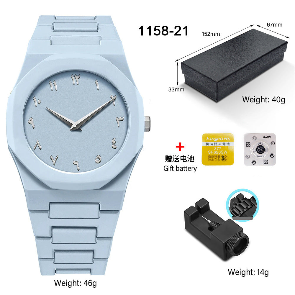 SHUAIKE new personality fashion large dial women's watch candy color trend fashion watch decorative color watch