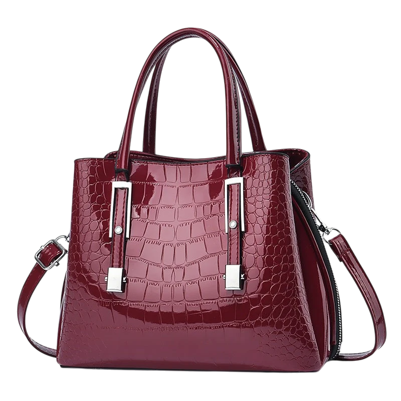Amoi new crocodile pattern fashion high-end women's bag large capacity handbag ladies shoulder bag messenger bag mom bag