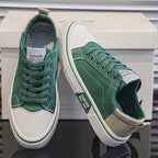Men's Blue Canvas Skateboard Shoes – Low Top | Aladinae