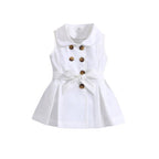 25 Amazon cross-border European and American new summer girl suit baby girl lapel sleeveless dress factory direct sales