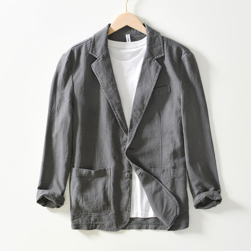 Men's 100% Linen Casual Blazer – White | Aladinae