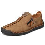 2023 Cross-border New Men's Casual Leather Shoes Foreign Trade Large Size Slip-on Doudou Shoes Men's Breathable Handmade Lazy Shoes