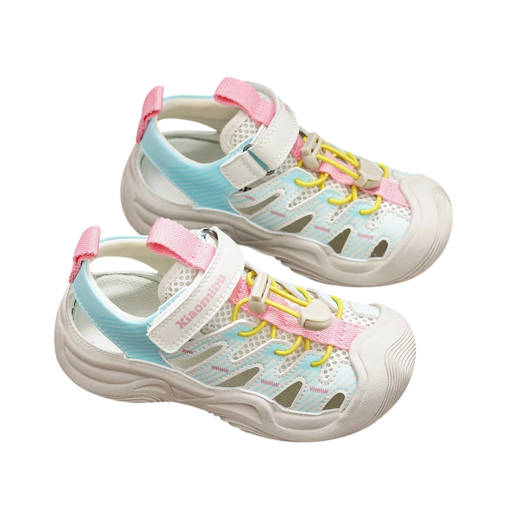 Girls shoes closed toe sandals 2024 summer new children's soft bottom sports shoes boys beach shoes summer style for middle and large children