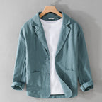 Men's Striped Linen Casual Blazer – Retro | Aladinae