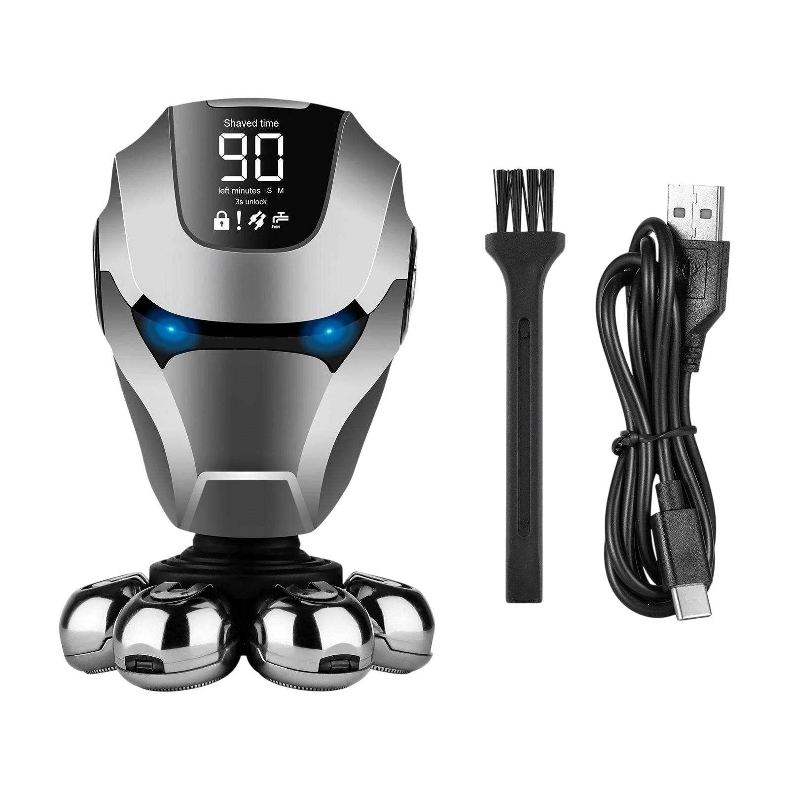 Hiena 7-Blade Electric Shaver – Rechargeable Bald Head Razor | Aladinae