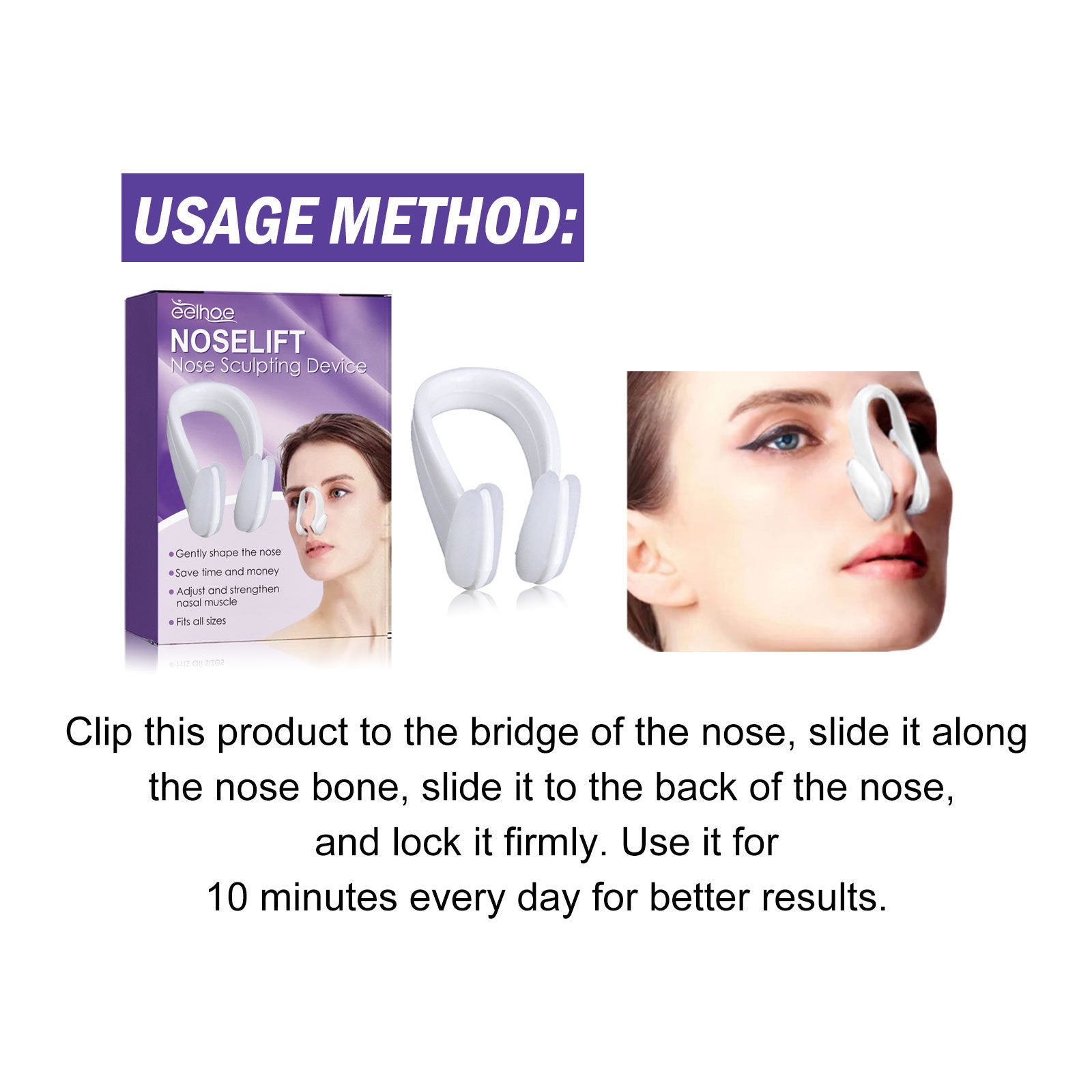 EELHOE nose care device nose shaping contour straight nose bridge high nose bridge beauty nose care device