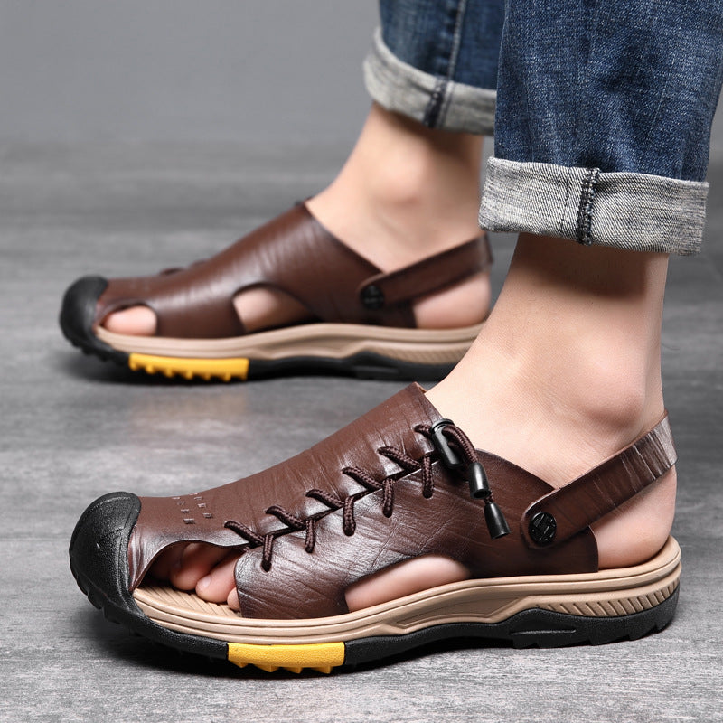 Men's Genuine Cowhide Summer Shoes – Breathable | Aladinae