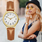 Cross-border foreign trade new simple digital fashion women's quartz watch small belt ladies watch women's watch
