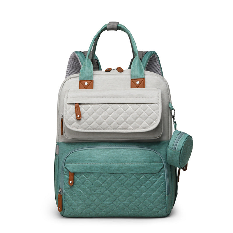 Amazon's hot selling mommy bag European and American fashion multi-pocket portable mother and baby bag for going out large capacity lightweight mommy bag