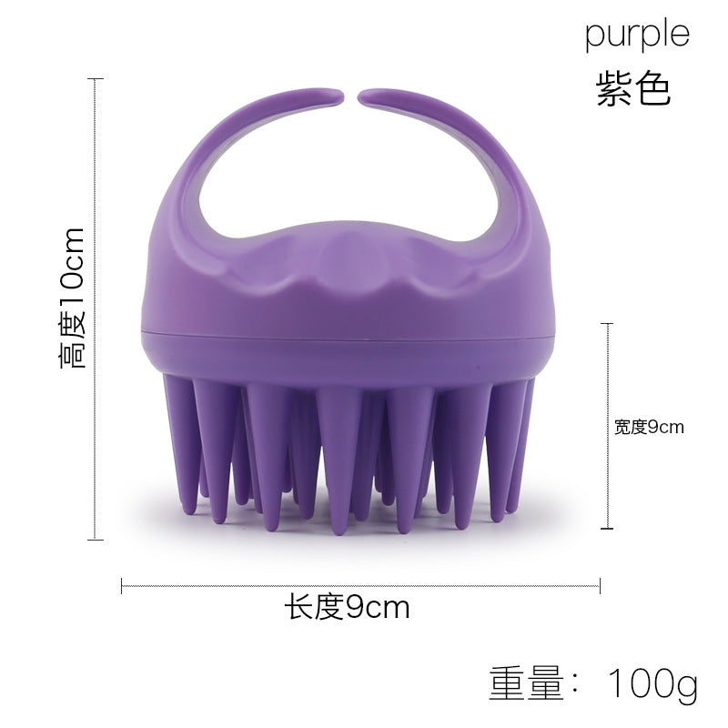 Factory direct sales of silicone shampoo brush, multi-functional massage brush, wet and dry shampoo comb, shower massage shampoo brush.