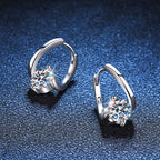 S925 Sterling Silver Moissanite Earrings for Women, Luxury Fashion, Exquisite Craftsmanship, 1 Carat D Color Moissanite Stud Earrings