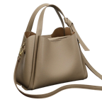 Soft leather women's handbag, 2025 style, basket-style, high-end shoulder bag, crossbody bag, versatile bucket bag.