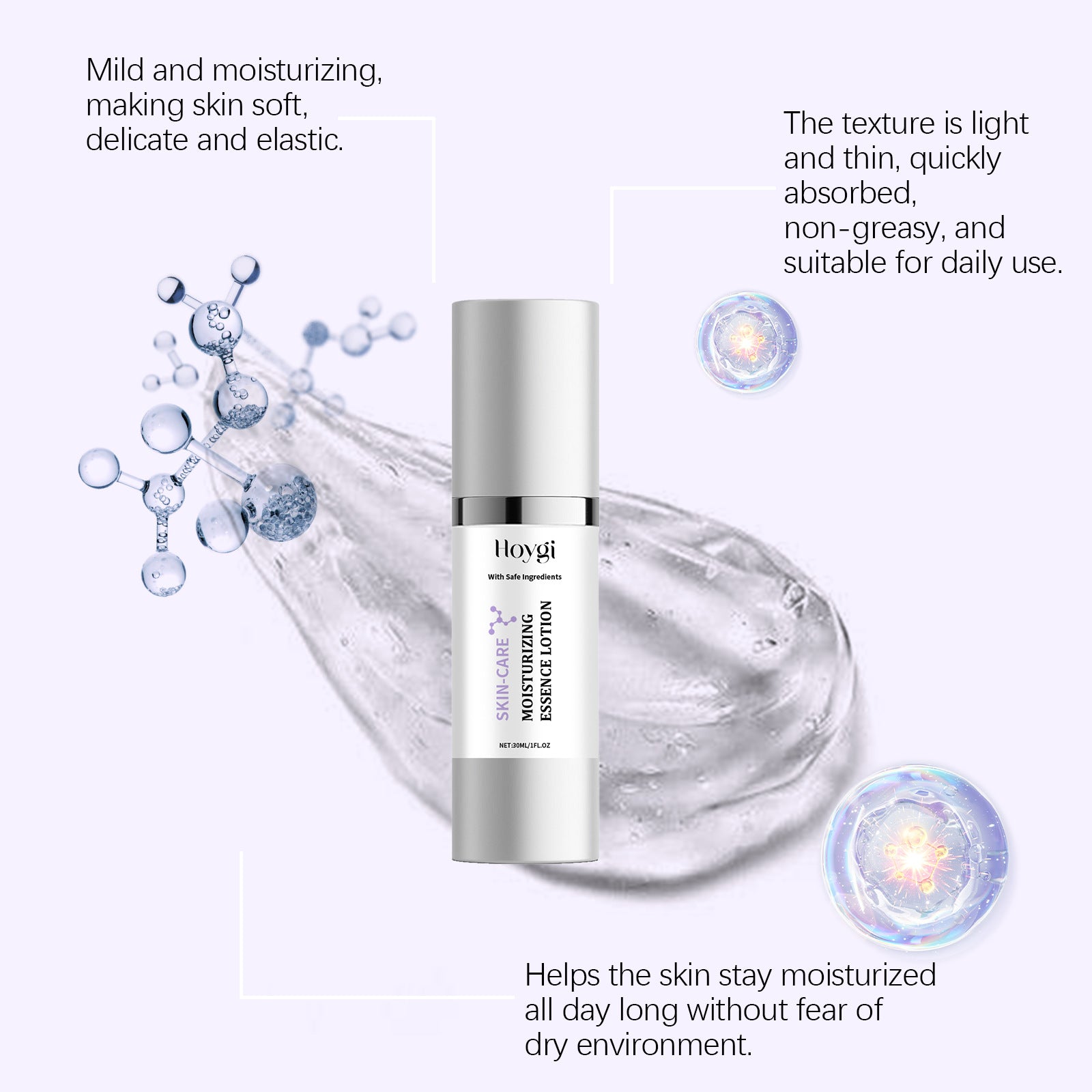 HOYGI Moisturizing Essence Lotion Hydrating Moisturizing Skin Facial Care Soft Skin