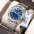 Men's Green Dual Calendar Quartz Watch - Waterproof