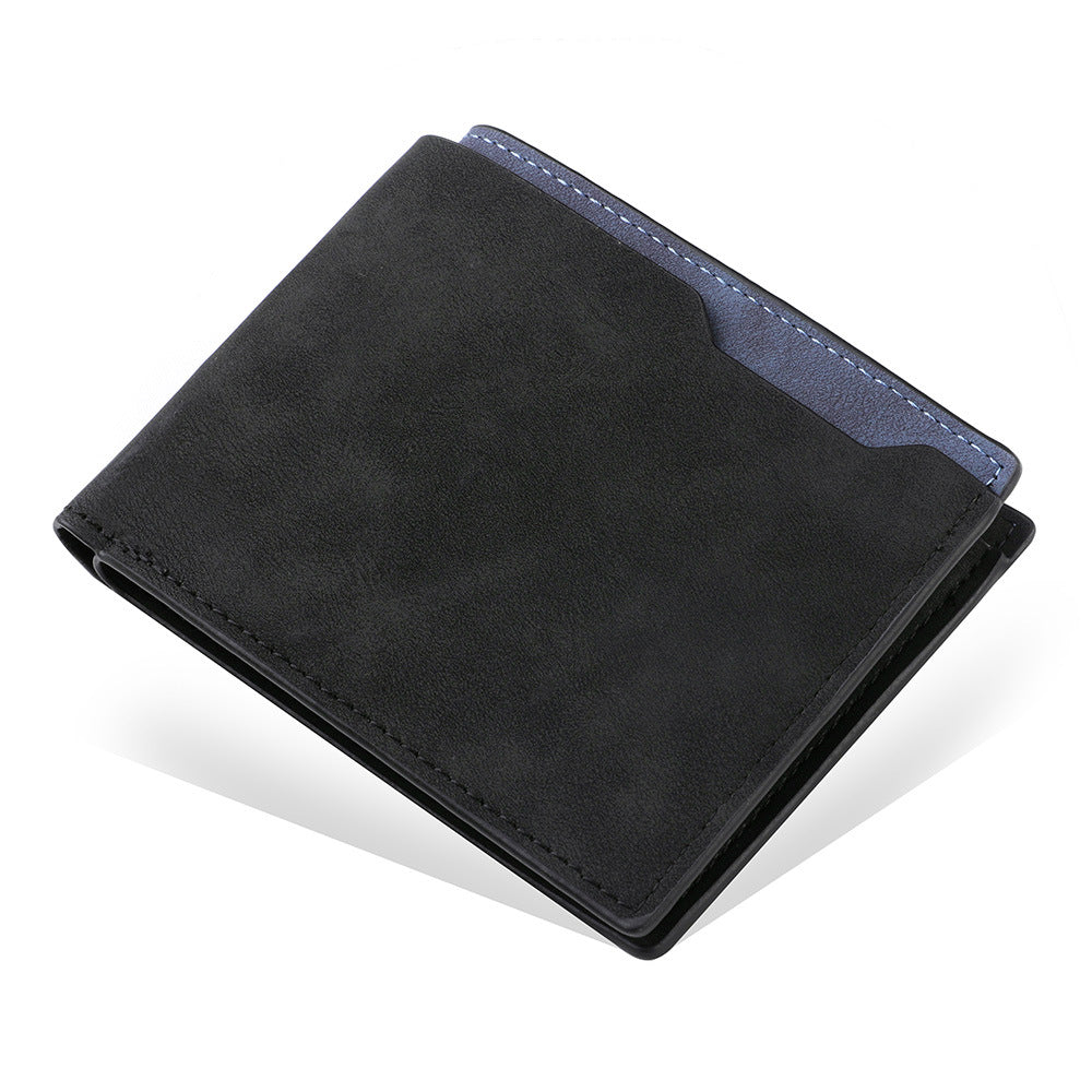 Men's Black Multi-Card Wallet - PU, Ultralight