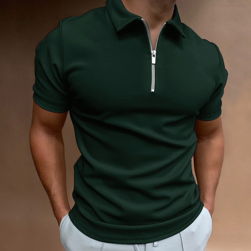 Men's Navy Polo Shirt – Short Sleeve Fitted | Aladinae