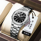 Women's Gold Blue Quartz Watch - Steel Band, Waterproof