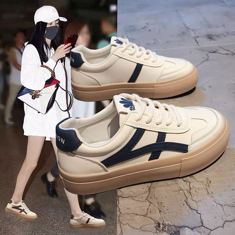 Women's shoes 2024 new spring and autumn thick-soled white shoes women's retro Forrest Gump shoes student casual shoes sports shoes