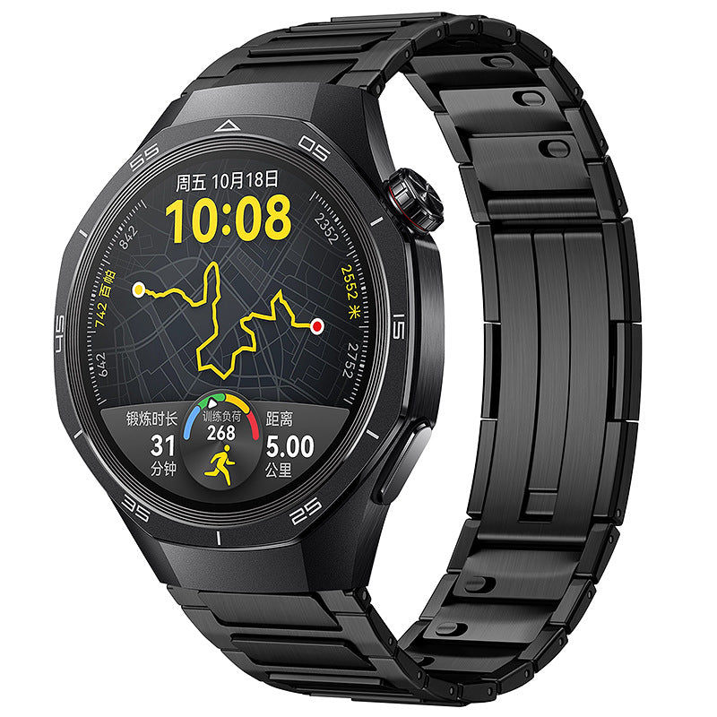 Suitable for Huawei watch straps, thin H-beam pattern steel watch strap, HUAWEI GT6/5 Pro 22mm.