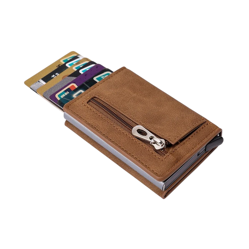 RFID Blocking Card Holder – PU Leather Wallet | Aladinae