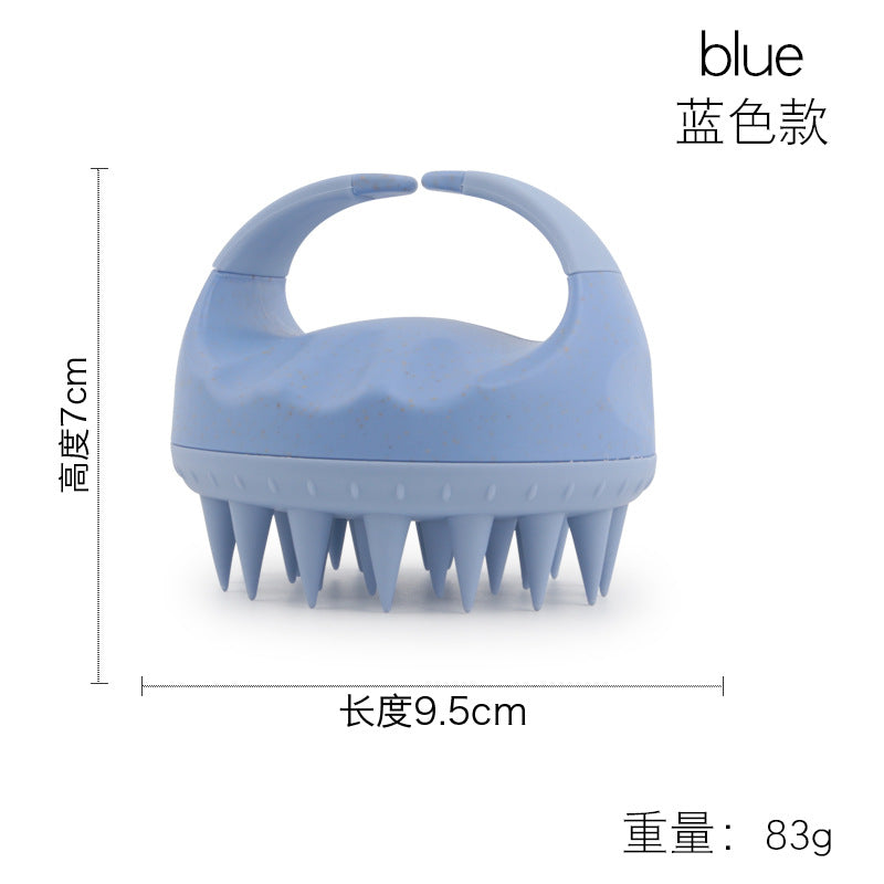 Factory direct sales of silicone shampoo brush, multi-functional massage brush, wet and dry shampoo comb, shower massage shampoo brush.